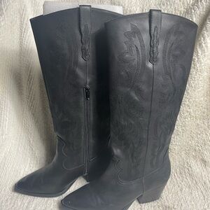 Crown Vintage Sila western Boot black leather SZ9,5W
